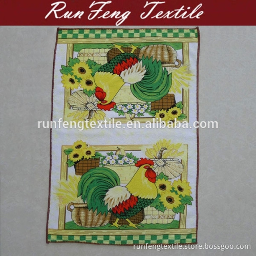 Cleaning kitchen towel tea terry towel with cock pattern